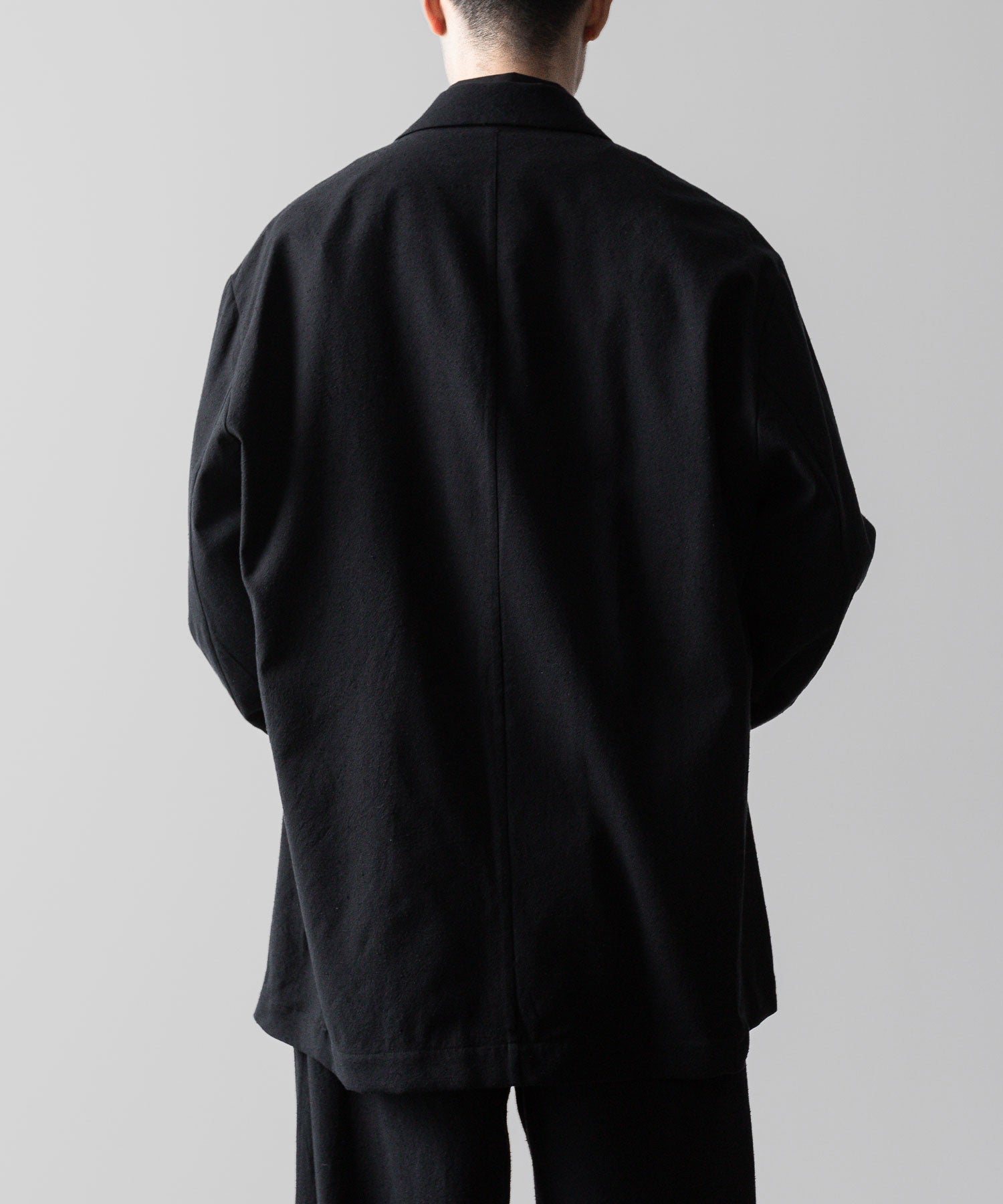 ssstein(シュタイン)の24AWコレクション SILK NEP CLOTH SINGLE BREASTED JACKET - BLACK 公式通販サイトsession福岡セレクトショップ