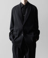 【ssstein】SILK NEP CLOTH SINGLE BREASTED JACKET - BLACK