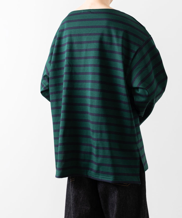 INTÉRIM インテリム 23ss HYPER BIG SUVIN GIZA BASQUE BORDER SHIRT sessionセッション福岡セレクトショップ 公式通販サイト