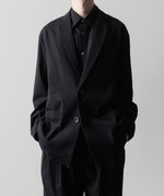 画像をギャラリービューアに読み込む, ssstein(シュタイン)の24AWコレクション SILK NEP CLOTH SINGLE BREASTED JACKET - BLACK 公式通販サイトsession福岡セレクトショップ
