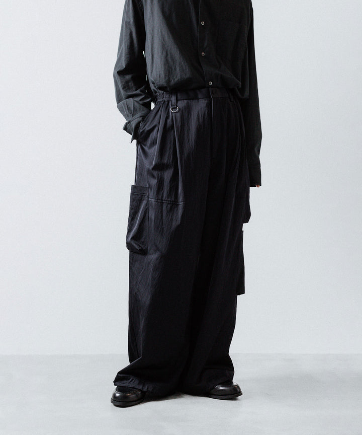 ANTHEM A-アンセムエーのSATIN MILITARY EASY PANTSのBLACK 公式通販サイトsession福岡セレクトショップ 