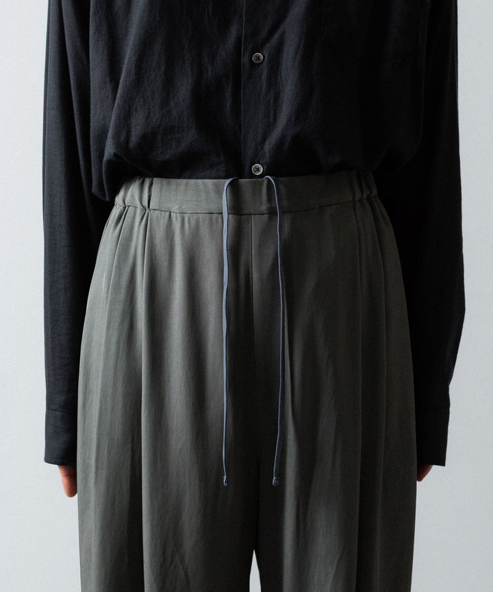 ANTHEM A-アンセムエーのSILKY VISCOSE 2TUCK FLARE EASY PANTSのGRAY公式通販サイトsession福岡セレクトショップ