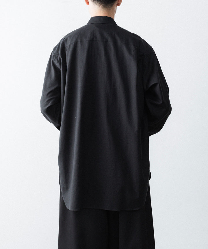 ssstein(シュタイン)のCOTTON SILK OVERSIZED LS SHIRT - BLACKの公式通販サイトsession福岡セレクトショップ