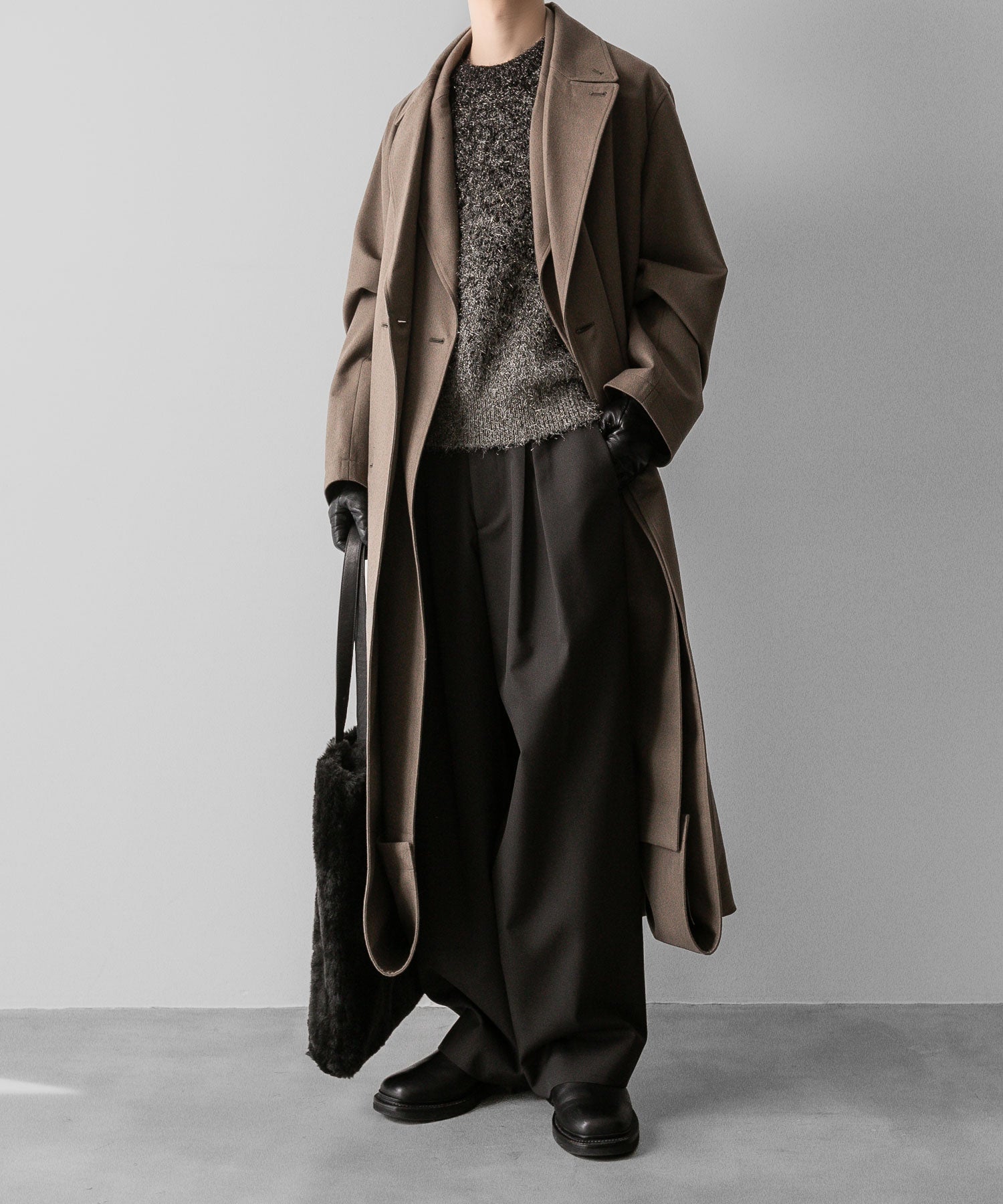 ssstein(シュタイン)の24AWコレクション OVERSIZED DOCKING DOUBLE BREASTED COAT - DARK BEIGE 公式通販サイトsession福岡セレクトショップ