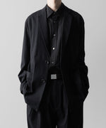 画像をギャラリービューアに読み込む, ssstein(シュタイン)の24AWコレクション SILK NEP CLOTH SINGLE BREASTED JACKET - BLACK 公式通販サイトsession福岡セレクトショップ
