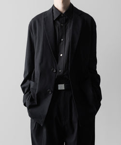 ssstein(シュタイン)の24AWコレクション SILK NEP CLOTH SINGLE BREASTED JACKET - BLACK 公式通販サイトsession福岡セレクトショップ