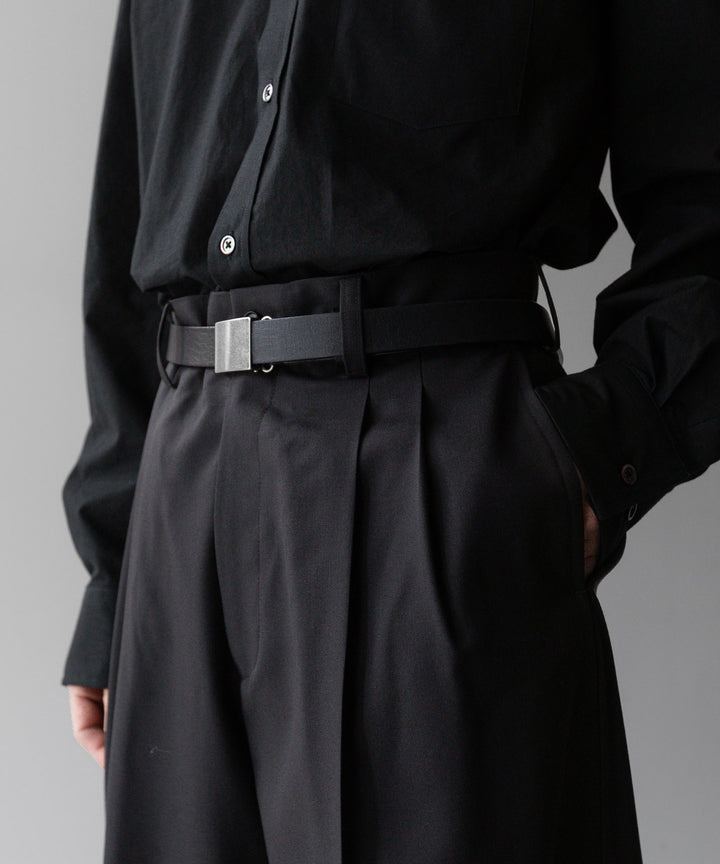 stein(シュタイン)の24SSコレクションLONG WIDE TROUSERS のDARK CHARCOAL
