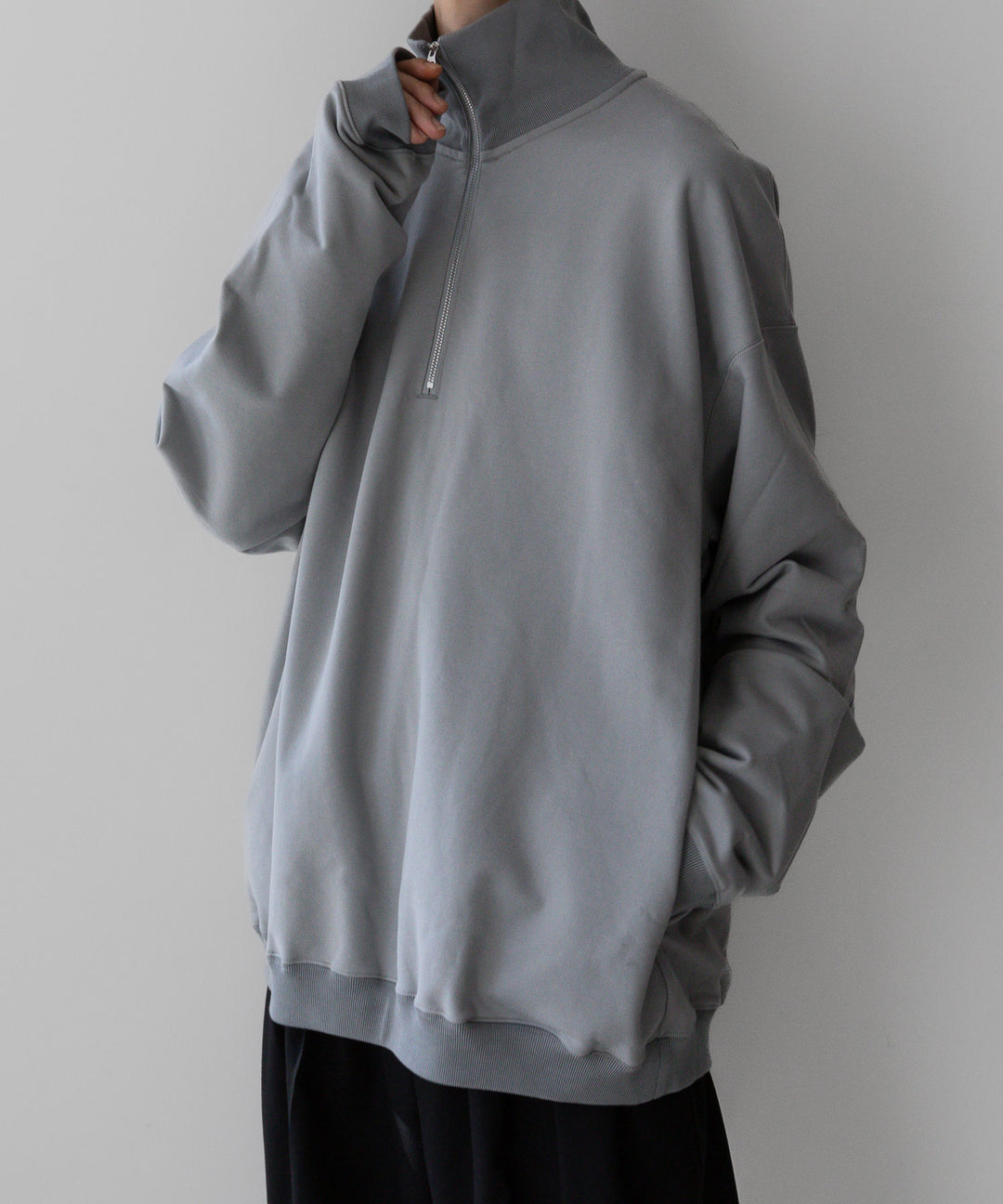 KANEMASA PHIL. カネマサフィル 23AW EXCLUSIVE - 36G SUPER FINE GAUGE HALF ZIP PULLOVER - LIGHT GRAY sessionセッション福岡セレクトショップ公式通販サ