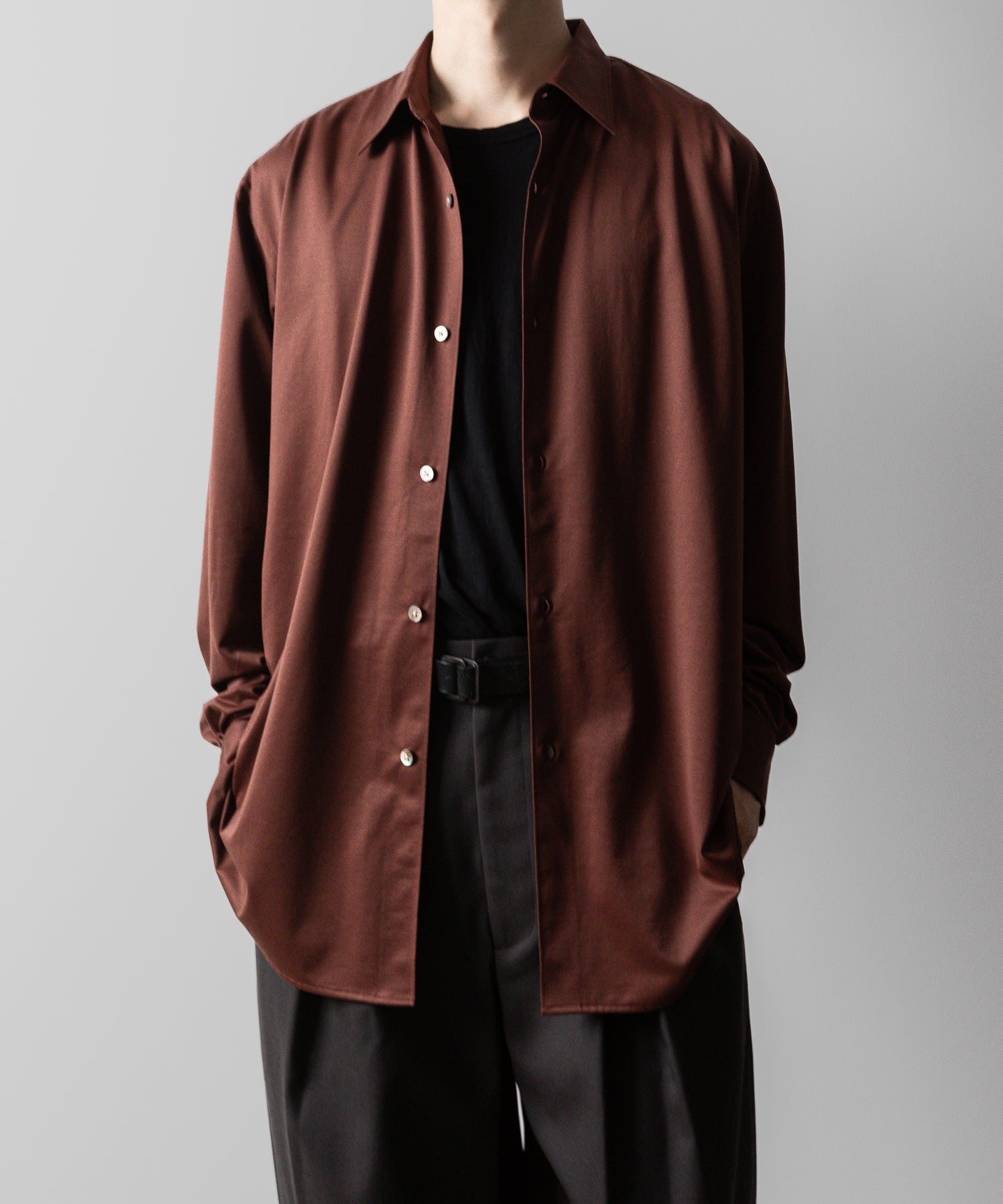 KANEMASA PHIL. カネマサフィルの46G MODEST SHIRT - BROWNの公式通販サイトsession福岡セレクトショップ