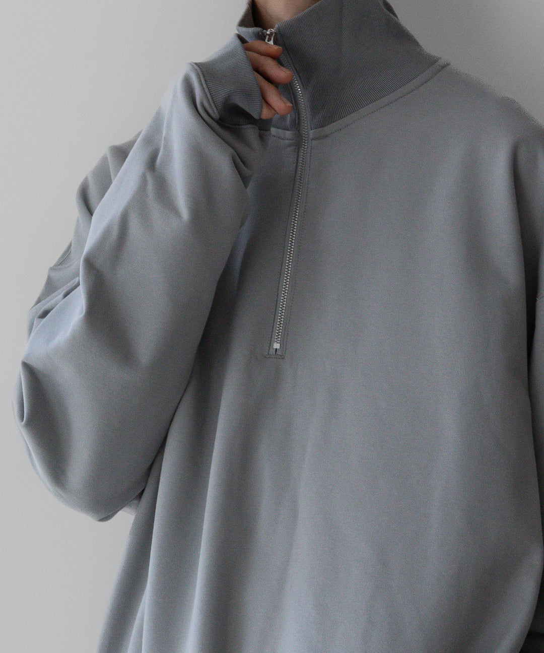 KANEMASA PHIL. カネマサフィル 23AW EXCLUSIVE - 36G SUPER FINE GAUGE HALF ZIP PULLOVER - LIGHT GRAY sessionセッション福岡セレクトショップ公式通販サ