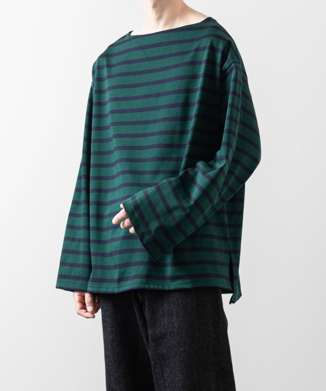 INTÉRIM インテリム 23ss HYPER BIG SUVIN GIZA BASQUE BORDER SHIRT sessionセッション福岡セレクトショップ 公式通販サイト