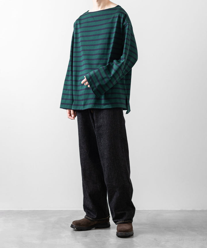 INTÉRIM インテリム 23ss HYPER BIG SUVIN GIZA BASQUE BORDER SHIRT sessionセッション福岡セレクトショップ 公式通販サイト