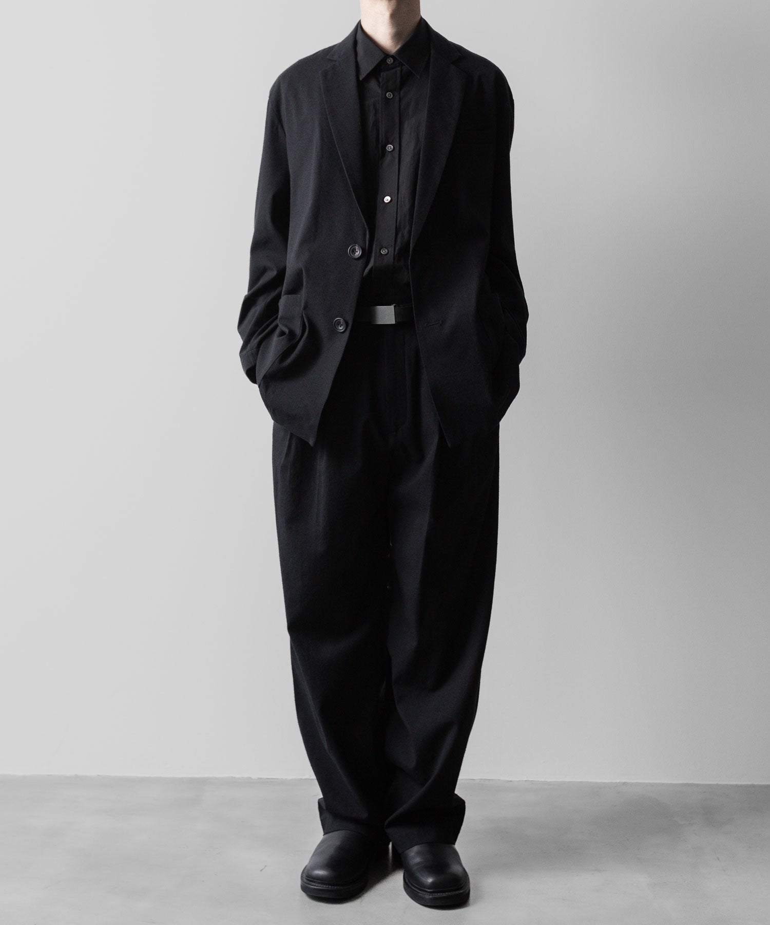 ssstein(シュタイン)の24AWコレクション SILK NEP CLOTH SINGLE BREASTED JACKET - BLACK 公式通販サイトsession福岡セレクトショップ