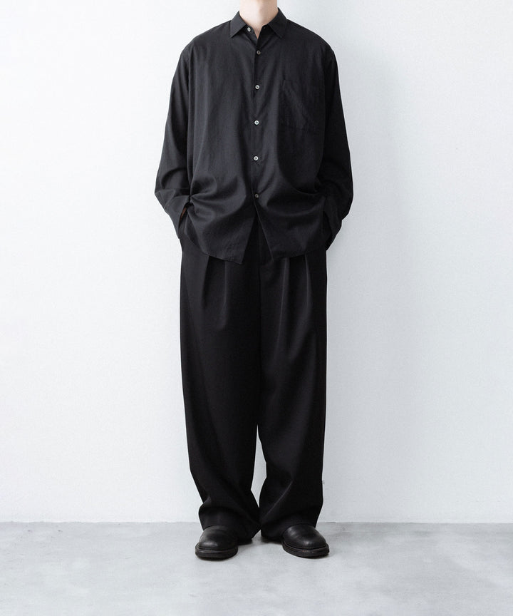 ssstein(シュタイン)のCOTTON SILK OVERSIZED LS SHIRT - BLACKの公式通販サイトsession福岡セレクトショップ