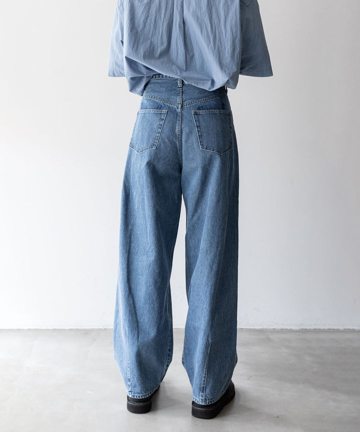 stein(シュタイン)の23AWコレクションVINTAGE REPRODUCTION DAMAGE WIDE DENIM JEANSのINDIGO