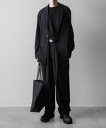 画像をギャラリービューアに読み込む, ssstein(シュタイン)の24AWコレクション EASY WIDE TROUSERS (2/72 WOOL GABARDINE) - BLACK 公式通販サイトsession福岡セレクトショップ
