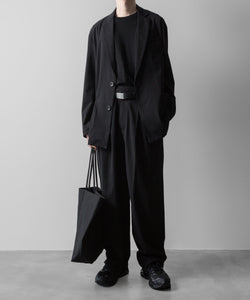 ssstein(シュタイン)の24AWコレクション EASY WIDE TROUSERS (2/72 WOOL GABARDINE) - BLACK 公式通販サイトsession福岡セレクトショップ