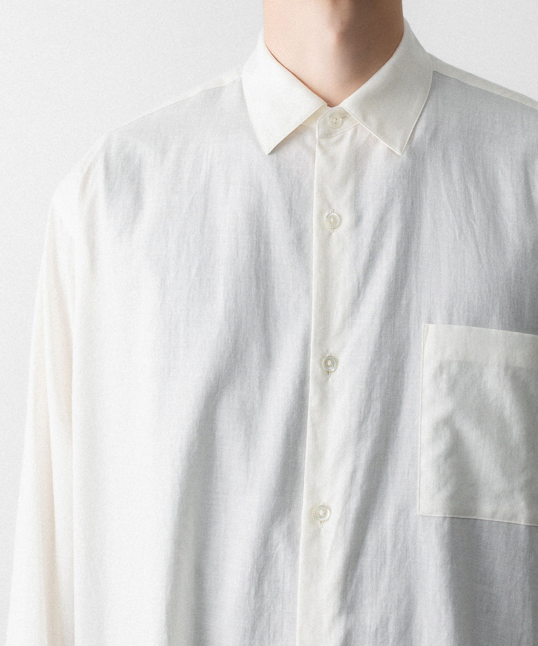 ssstein(シュタイン)のCOTTON SILK OVERSIZED LS SHIRT - CREAMの公式通販サイトsession福岡セレクトショップ