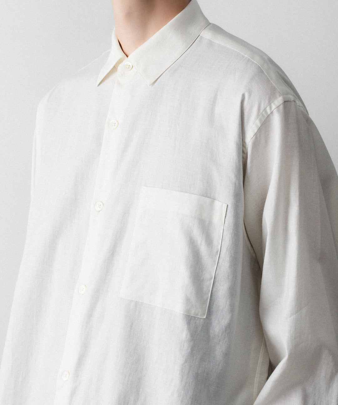 ssstein(シュタイン)のCOTTON SILK OVERSIZED LS SHIRT - CREAMの公式通販サイトsession福岡セレクトショップ