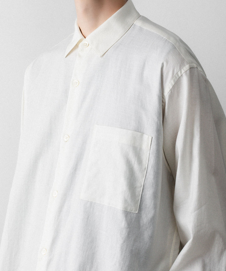 ssstein(シュタイン)のCOTTON SILK OVERSIZED LS SHIRT - CREAMの公式通販サイトsession福岡セレクトショップ