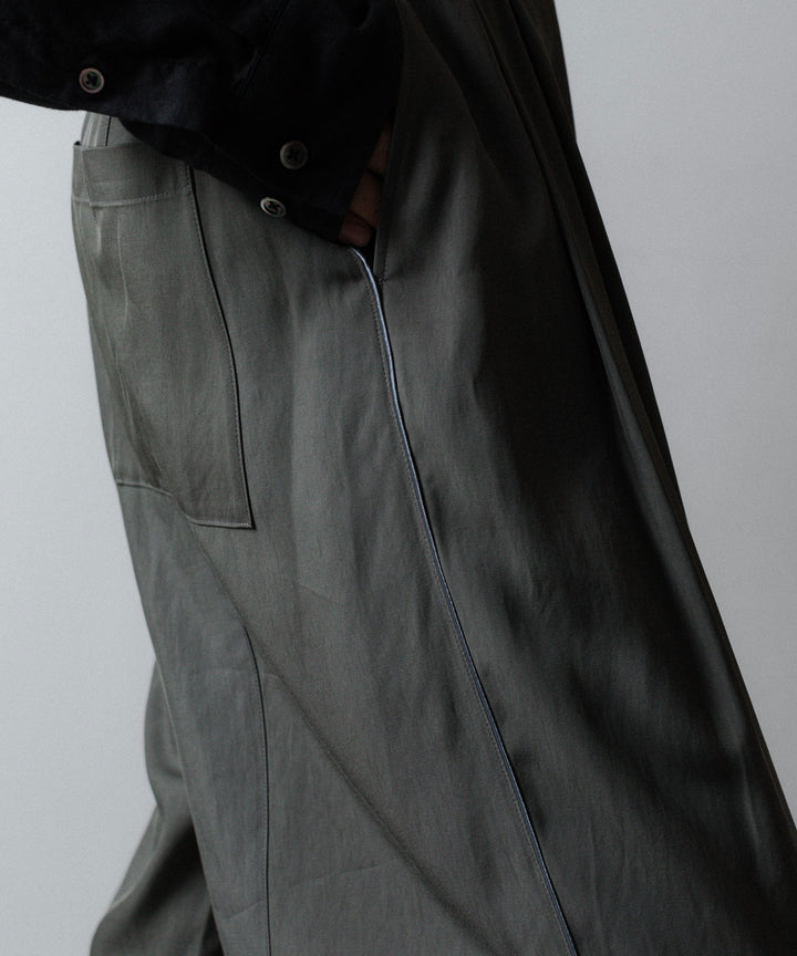 ANTHEM A-アンセムエーのSILKY VISCOSE 2TUCK FLARE EASY PANTSのGRAY公式通販サイトsession福岡セレクトショップ