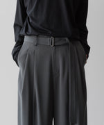 画像をギャラリービューアに読み込む, ATTACHMENT アタッチメント LIMITEDのSORIBIA TWILL BELTED WIDE TROUSERS - D.GRAYの公式通販サイトsession福岡セレクトショップ
