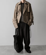 画像をギャラリービューアに読み込む, ssstein(シュタイン)の24AWコレクション EASY WIDE TROUSERS (2/72 WOOL GABARDINE) - GREY KHAKI 公式通販サイトsession福岡セレクトショップ
