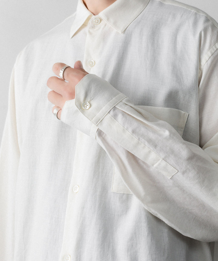 ssstein(シュタイン)のCOTTON SILK OVERSIZED LS SHIRT - CREAMの公式通販サイトsession福岡セレクトショップ