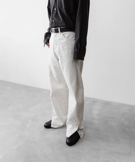 【ANTHEM A】TWIST LINE STRAIGHT JEANS - ECRU