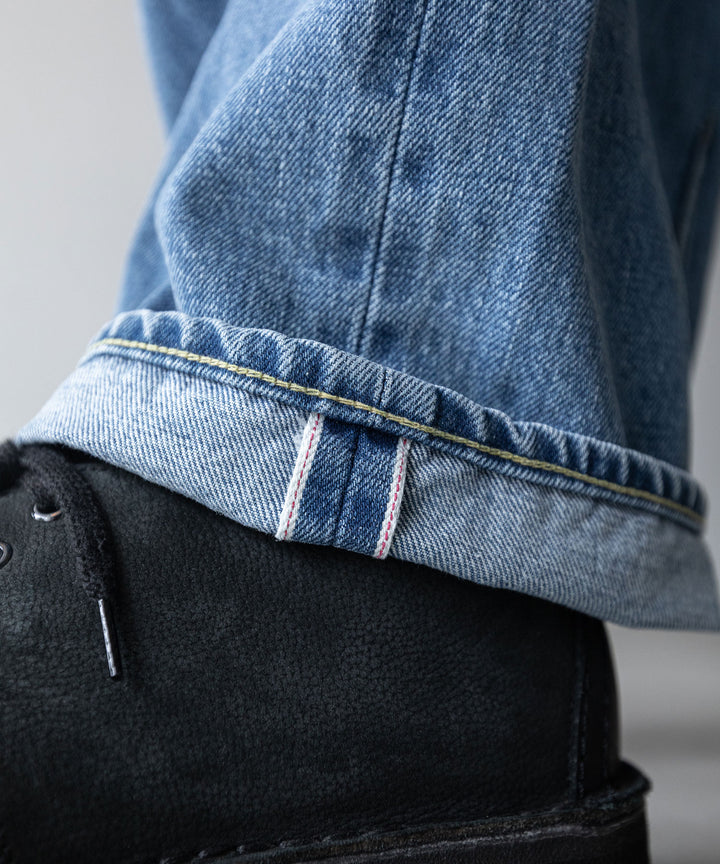 stein(シュタイン)の23AWコレクションVINTAGE REPRODUCTION DAMAGE WIDE DENIM JEANSのINDIGO