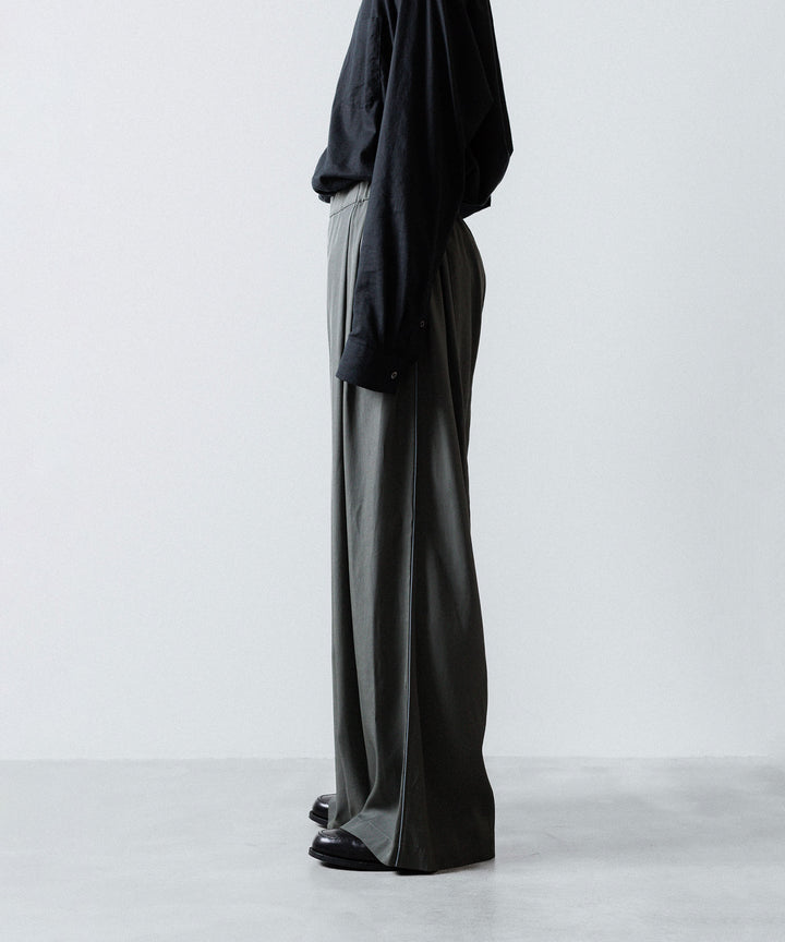 ANTHEM A-アンセムエーのSILKY VISCOSE 2TUCK FLARE EASY PANTSのGRAY公式通販サイトsession福岡セレクトショップ