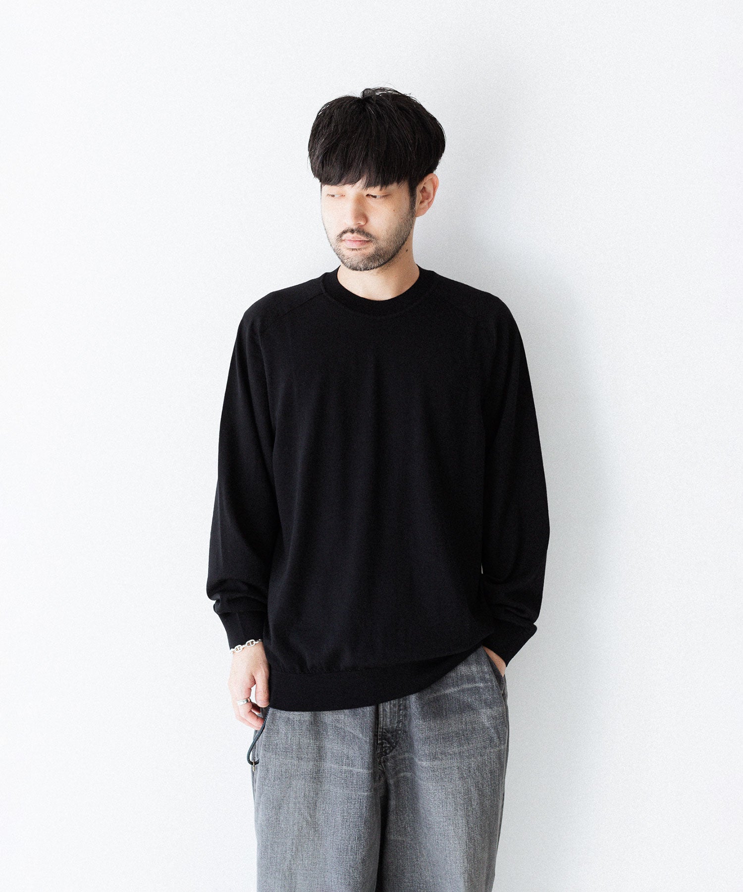 UMEDA ウメダニットの16GG CREW NECK PULLOVER - BLACKの公式通販サイトsession福岡セレクトショップ