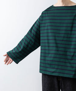 INTÉRIM インテリム 23ss HYPER BIG SUVIN GIZA BASQUE BORDER SHIRT sessionセッション福岡セレクトショップ 公式通販サイト