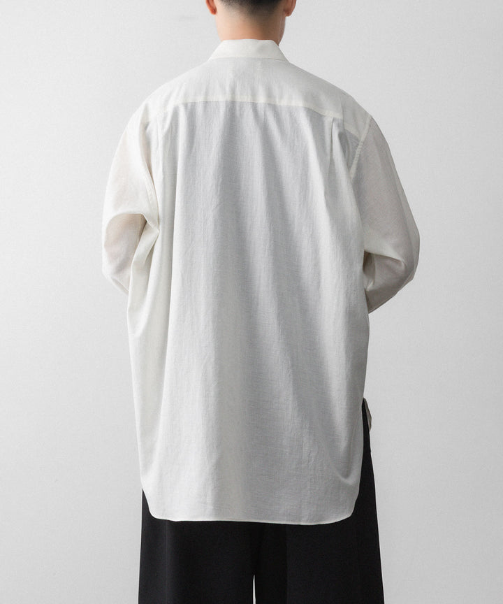 ssstein(シュタイン)のCOTTON SILK OVERSIZED LS SHIRT - CREAMの公式通販サイトsession福岡セレクトショップ