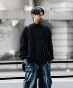画像をギャラリービューアに読み込む, ANTHEM A アンセムエー BULKY WOOL KNIT ZIP BLOUSONのBLACK 公式通販サイトsession福岡セレクトショップ
