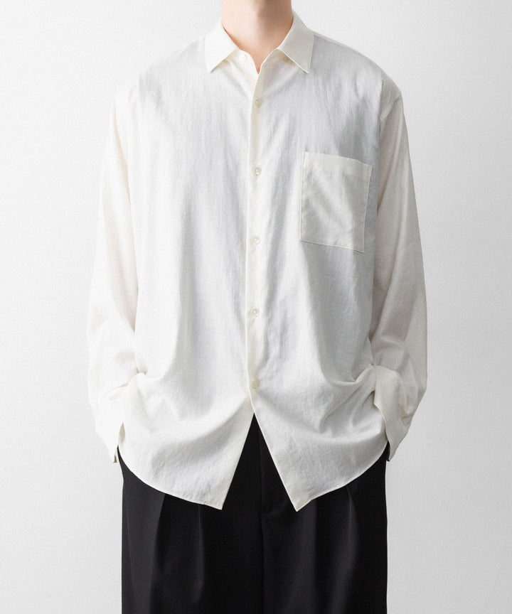 ssstein(シュタイン)のCOTTON SILK OVERSIZED LS SHIRT - CREAMの公式通販サイトsession福岡セレクトショップ