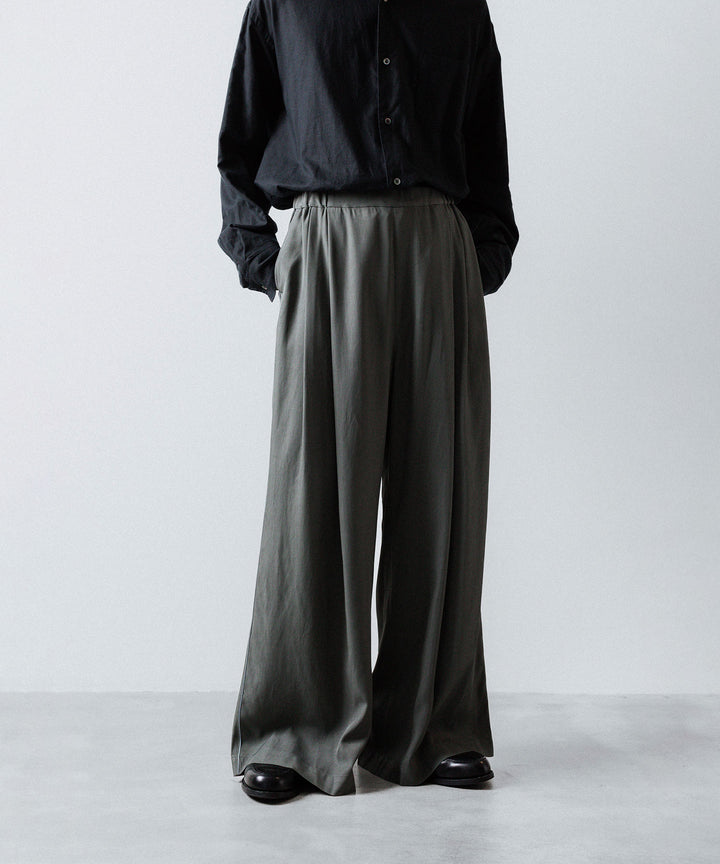 ANTHEM A-アンセムエーのSILKY VISCOSE 2TUCK FLARE EASY PANTSのGRAY公式通販サイトsession福岡セレクトショップ