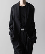 画像をギャラリービューアに読み込む, ssstein(シュタイン)の24AWコレクション SILK NEP CLOTH SINGLE BREASTED JACKET - BLACK 公式通販サイトsession福岡セレクトショップ
