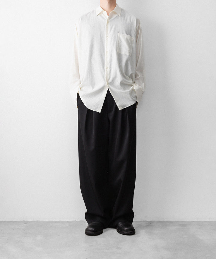 ssstein(シュタイン)のCOTTON SILK OVERSIZED LS SHIRT - CREAMの公式通販サイトsession福岡セレクトショップ