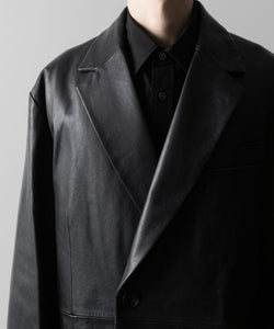 ssstein(シュタイン)の24AWコレクション LEATHER DOUBLE BRESTED JACKET - BLACK 公式通販サイトsession福岡セレクトショップ