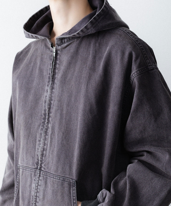 ssstein(シュタイン)のSULFUR DYED OXFORD VINTAGE HOOD JACKET - BLACKの公式通販サイトsession福岡セレクトショップ