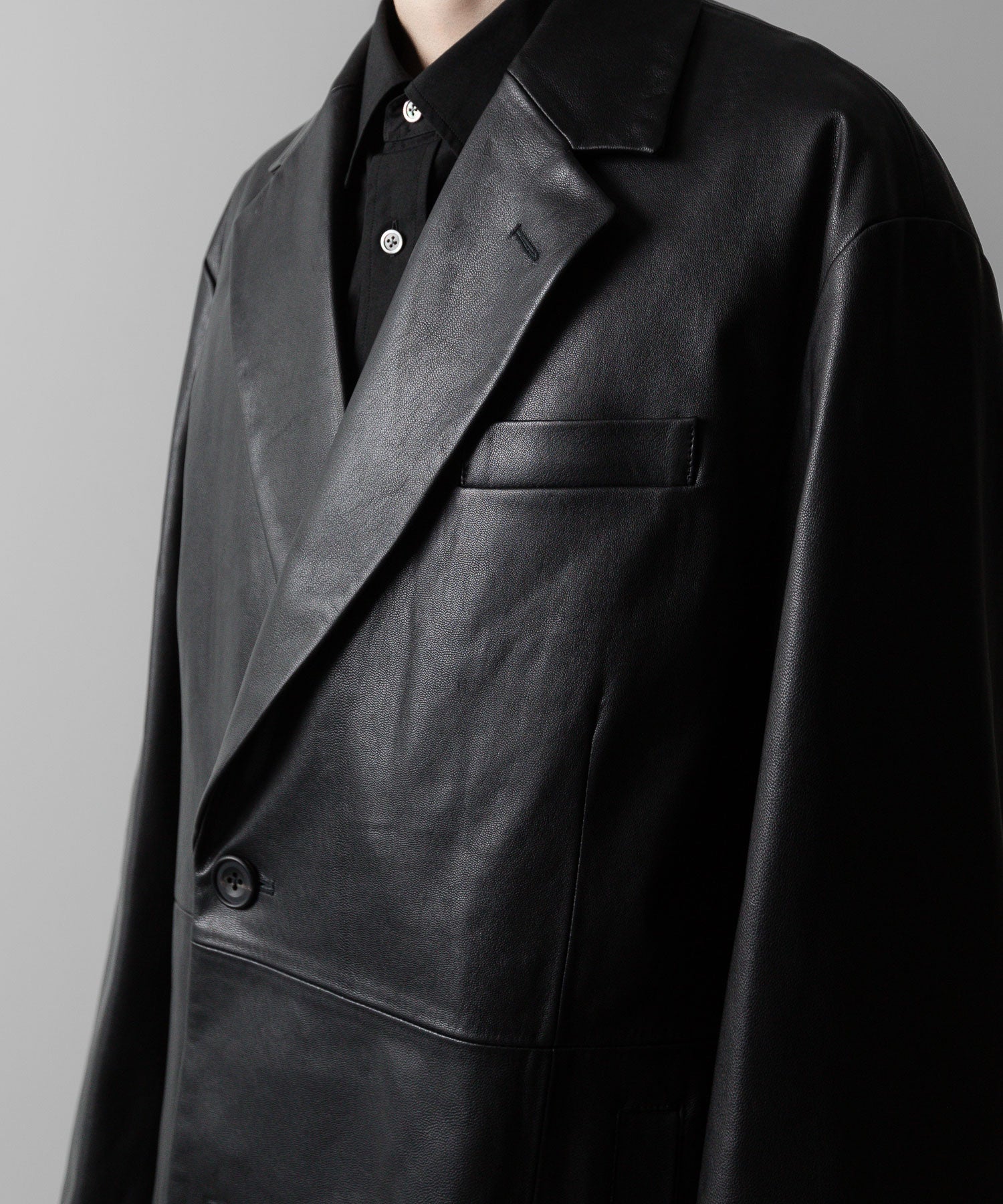 ssstein(シュタイン)の24AWコレクション LEATHER DOUBLE BRESTED JACKET - BLACK 公式通販サイトsession福岡セレクトショップ