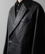 画像をギャラリービューアに読み込む, ssstein(シュタイン)の24AWコレクション LEATHER DOUBLE BRESTED JACKET - BLACK 公式通販サイトsession福岡セレクトショップ
