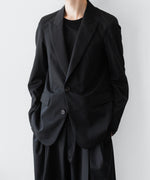 画像をギャラリービューアに読み込む, SUBLATIONS サブレーションズのSUPER140 SINGLE BREASTED JACKETのBLACK 公式通販サイトsession福岡セレクトショップ
