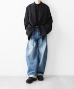 画像をギャラリービューアに読み込む, ssstein(シュタイン)のDEFORMATION WIDE DENIM PANTS - INDIGOの公式通販サイトsession福岡セレクトショップ
