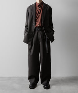 ssstein(シュタイン)の24AWコレクション EASY WIDE TROUSERS (2/72 WOOL GABARDINE) - GREY KHAKI 公式通販サイトsession福岡セレクトショップ