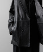 画像をギャラリービューアに読み込む, ssstein(シュタイン)の24AWコレクション LEATHER DOUBLE BRESTED JACKET - BLACK 公式通販サイトsession福岡セレクトショップ
