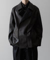 【ssstein】BONDED LEATHER SHORT JACKET - BLACK × BLACK