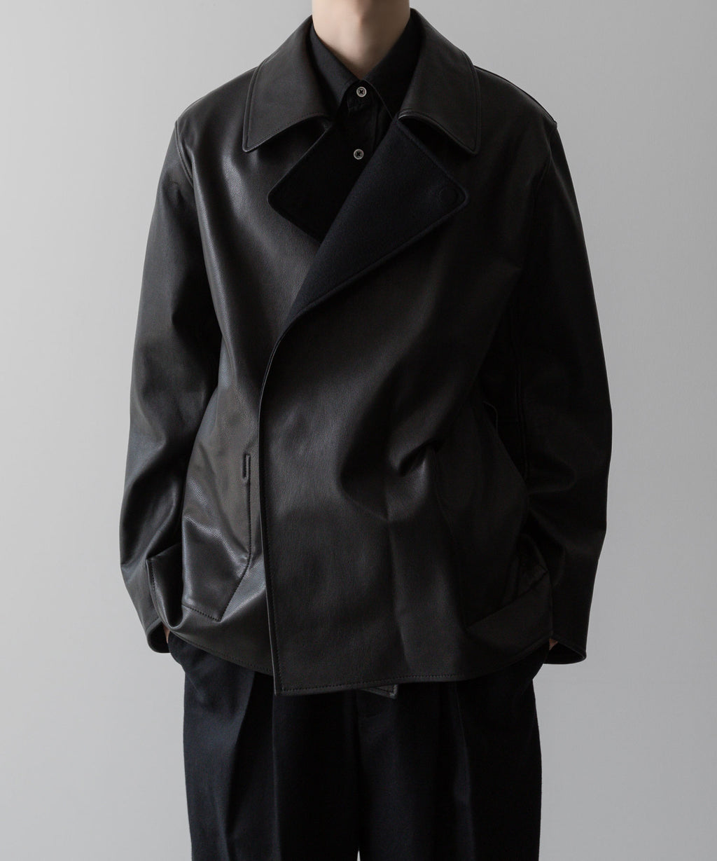 ssstein(シュタイン)の24AWコレクション BONDED LEATHER SHORT JACKET - BLACK × BLACK 公式通販サイトsession福岡セレクトショップ