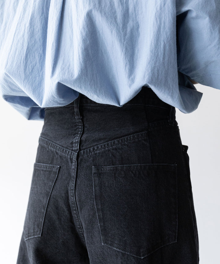 stein(シュタイン)の23AWコレクションVINTAGE REPRODUCTION DAMAGE WIDE DENIM JEANSのBLACK